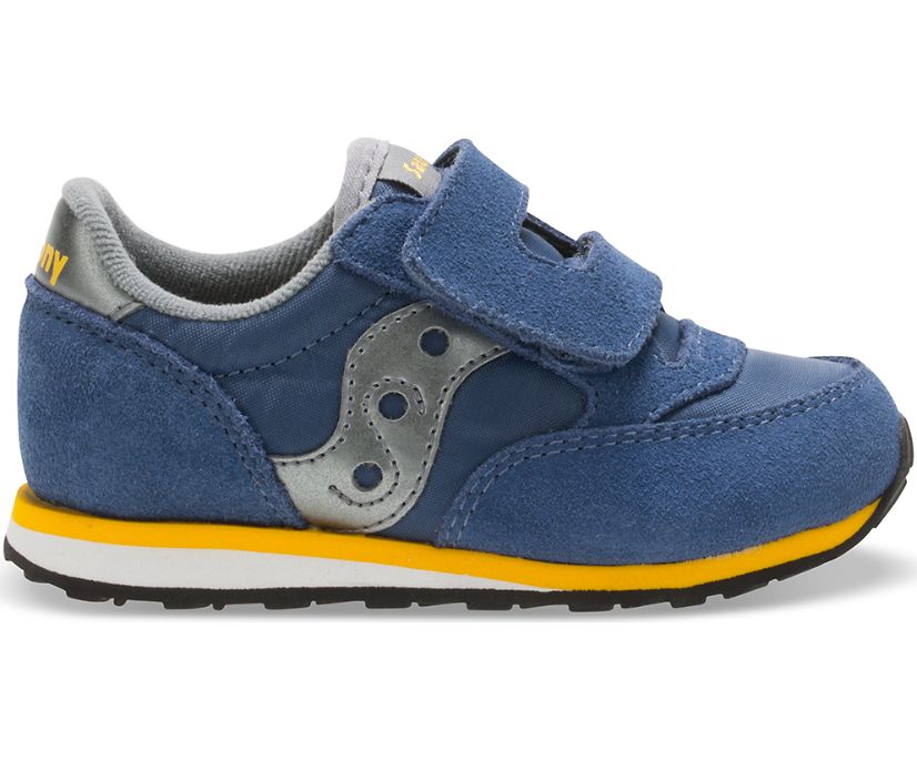 Saucony Baby Jazz Hook & Loop Sneakers Barn Blå Grå | Sverige 739SGL